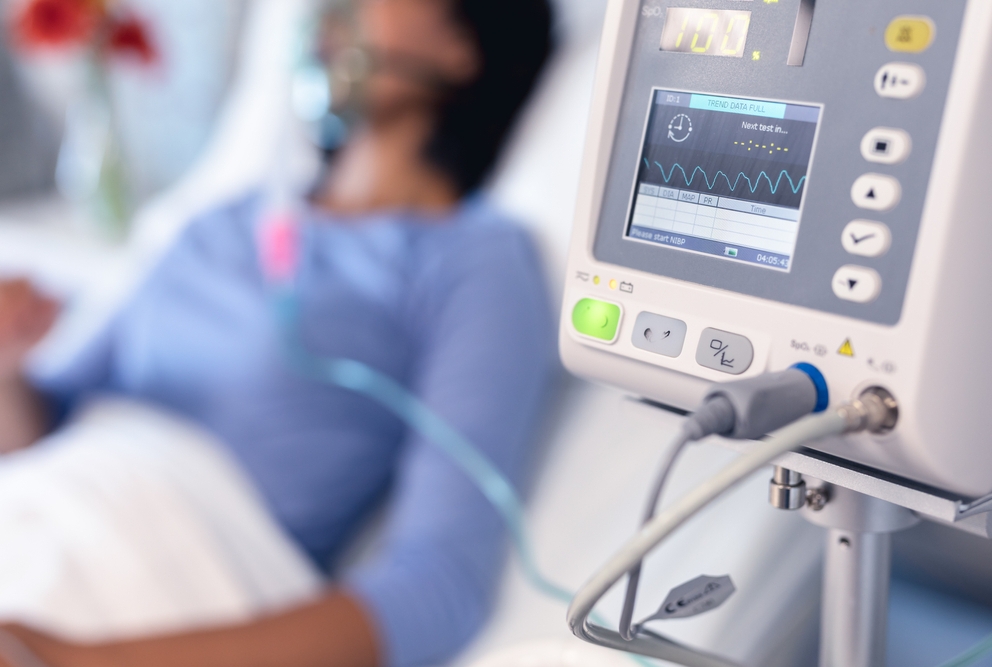 someone on a ventilator